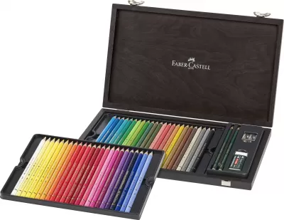 Cutie lemn 48 creioane colorate polychromos Faber-Castell-img