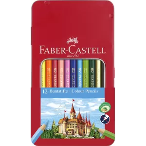 Creioane colorate 12 culori cutie metal-2 Faber-Castell-1-IMG-nav