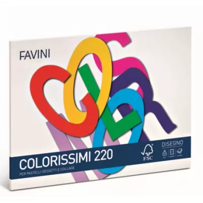 Bloc desen D4 16 file 220 g/mp Colorissimi FAVINI-img