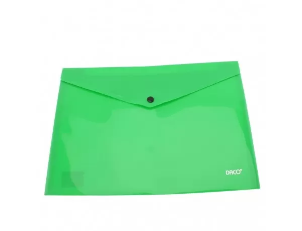 Mapa plastic cu buton A4, verde deschis, Daco MP120VD-1-IMG-slider