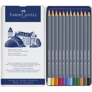 Creioane colorate aquarelle 12 culori goldfaber cut. Metal faber-2-IMG-nav