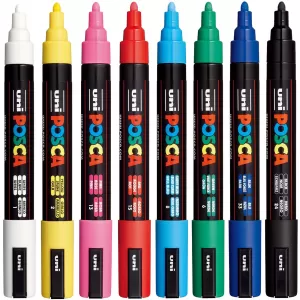 Markere Posca set 8 culori de baza, varf mediu 1.8-2.5 mm, PC-5M-1-IMG-nav