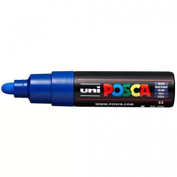 Posca marker UNI albastru, varf conic gros, 4.5-5.5 mm, PC-7M-1