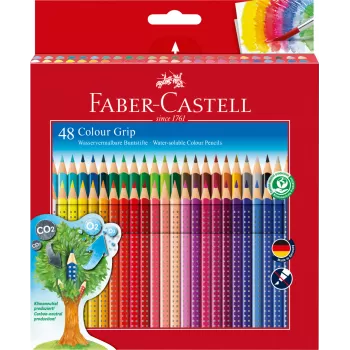 Creioane colorate 48 culori grip Faber-Castell-1