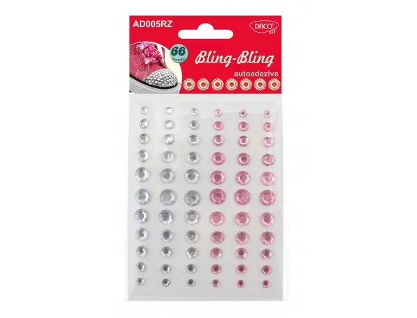 Accesorii craft - AD005 Diamante AutoAdezive Bling Bling roz-1-IMG-slider