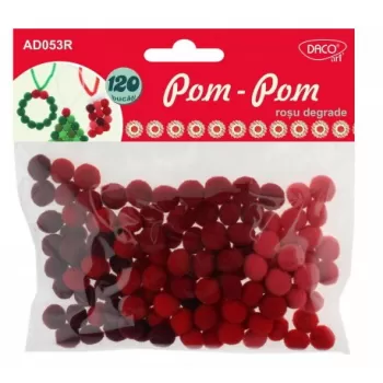 Accesorii craft - AD053 Pom Pom Roşu degrade-1