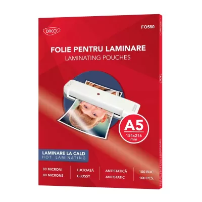 Folii laminare A5 , 80 microni , 100 coli/top Daco-img