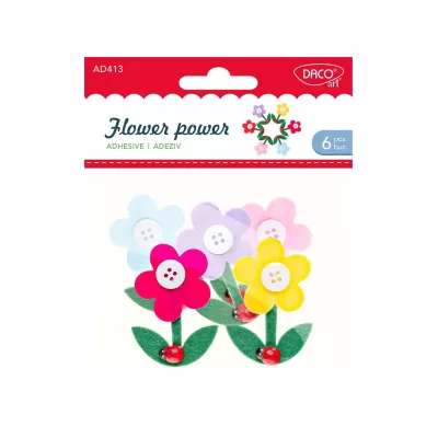 Accesorii craft - flori fetru Flower Power DACO AD413-img