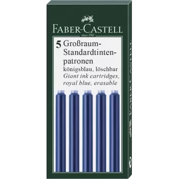 Cartuse cerneala mari albastre 5 buc/cutie Faber-Castell-1