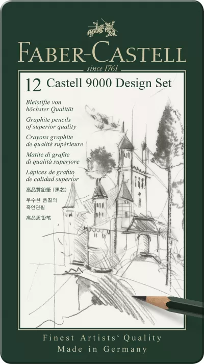 Set design 12 buc creion grafit castell 9000 Faber-Castell-img