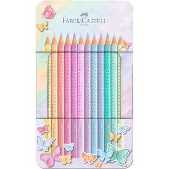 Set cadou 12 creioane colorate pastel sparkle Faber-Castell-1