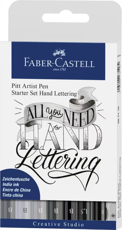 Pitt artist pen set caligrafic 8 buc Faber-Castell-img