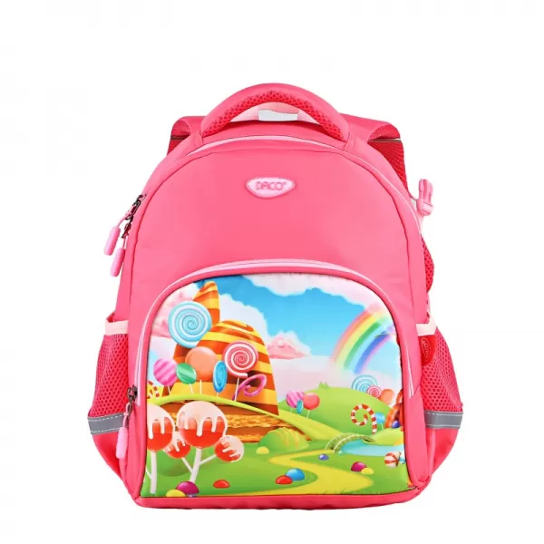 Ghiozdan gradinita fete, corai, imprimeu Candy Land, 33 cm Daco GH291-1-IMG-slider