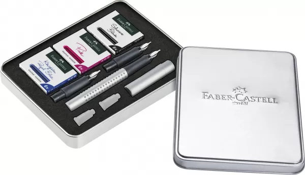 Set stilou caligrafic grip 2011 argintiu Faber-Castell-2-IMG-slider