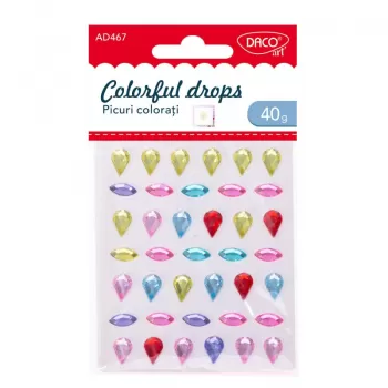 Accesorii craft - strasuri plastic - Picuri Colorati Daco AD467-1