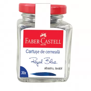 Cartuse cerneala mici albastre 30 buc/borcan Faber-Castell-1