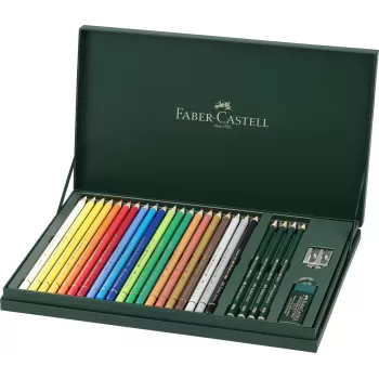 Set cadou 20 creioane colorate Polychromos si 4 creioane grafit Fabber-Castell-2