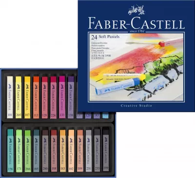 Creioane pastel soft 24 culori Faber-Castell-img