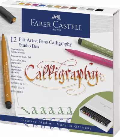 Pitt artist pen caligrafic cutie studio 12 buc Faber-Castell-img