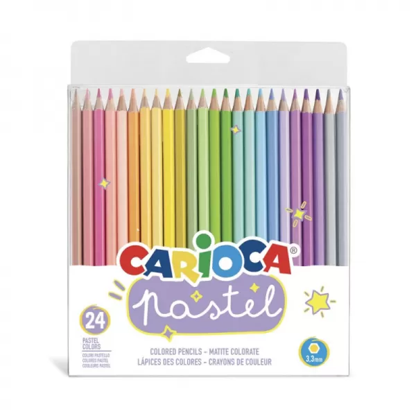 Creioane colorate 24 culori Pastel CARIOCA 43310-1-IMG-slider