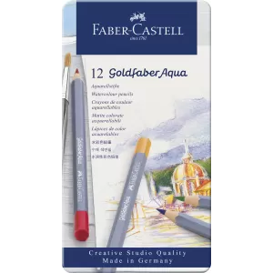 Creioane colorate aquarelle 12 culori goldfaber cut. Metal faber-1-IMG-nav