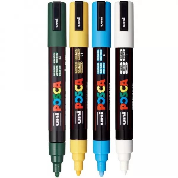 Markere Posca set 4 culori, varf mediu 1.8-2.5 mm, PC-5M-2-IMG-slider