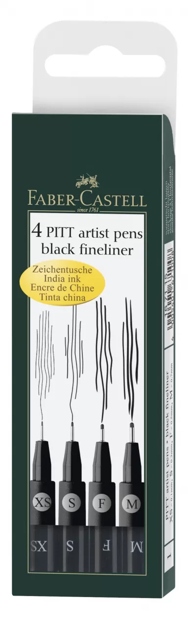 Pitt artist pen set 4 buc f,m,s,xs Faber-Castell-img