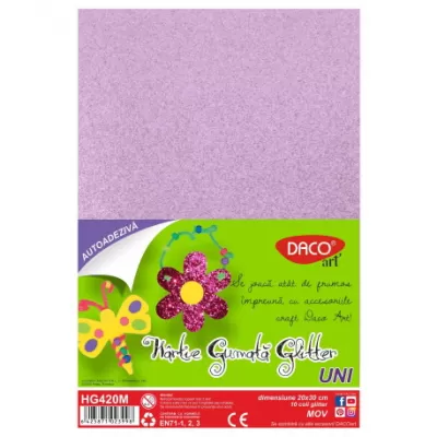 Hârtie gumată AA glitter HG420M 20X30CM 10COLI DACO-img