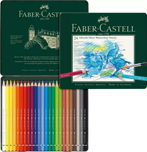 Creioane colorate acuarela 24 culori a. Durer Faber-Castell-2-IMG-slider