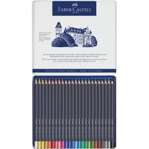 Creioane colorate 24 culori goldfaber cutie metal Faber-Castell-3-IMG-nav