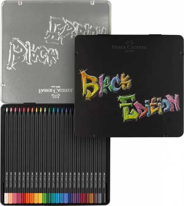 Creioane colorate 24 culori black edition cutie metal Faber-Castell-4-IMG-slider