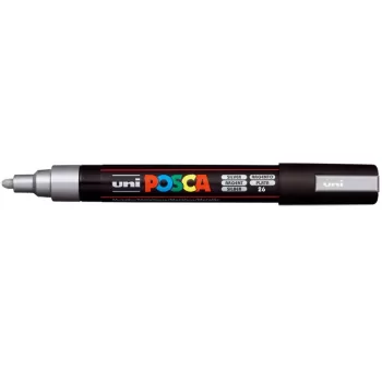 Posca marker UNI Argintiu, varf mediu 1.8-2.5 mm PC-5M-1