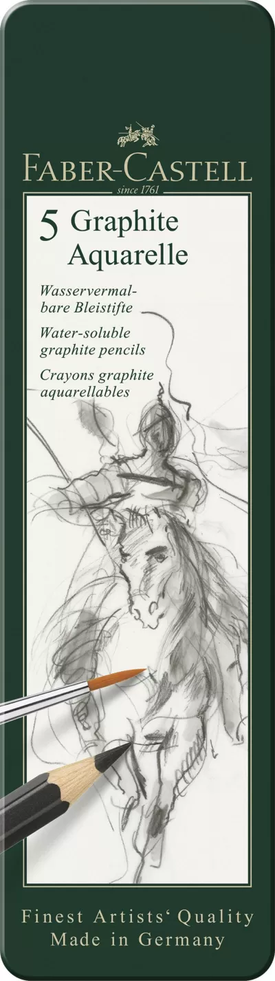 Set 5 buc creion grafit aquarelle Faber-Castell-img