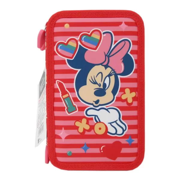 Penar fete cu 3 fermoare, neechipat, rosu, Minnie Mouse Oops Pigna-1-IMG-slider