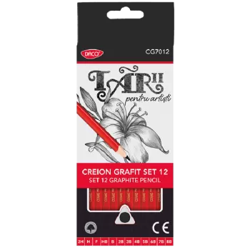 Creion grafit set 12 tarii Daco CG7012-1