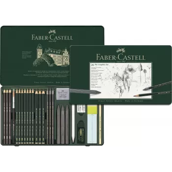 Set pitt monochrome grafit 26 buc Faber-Castell-2