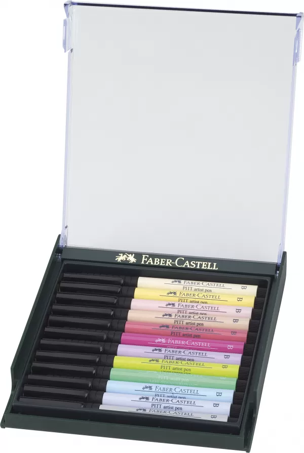 Cutie 12 culori pitt artist pen nuante pastel Faber-Castell-2-IMG-slider