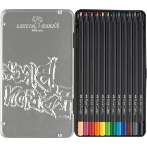 Creioane colorate 12 culori black edition cutie metal Faber-Castell-5-IMG-nav