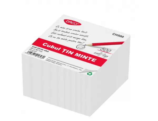 Cub hârtie alb 9X9CM  500 coli DACO CH500-1-IMG-slider