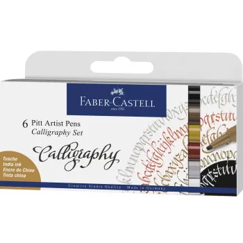 Pitt artist pen set caligrafic 6 buc Faber-Castell-1