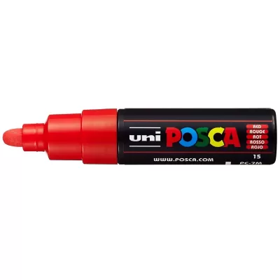 Posca marker UNI rosu, varf conic gros, 4.5-5.5 mm, PC-7M-img