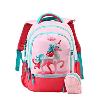 Ghiozdan fete clasa 0, 38 cm, imprimeu unicorn Daco GH3000-1