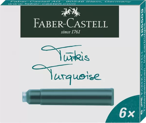 Cartuse cerneala mici turcoaz, 6 buc/cutie Faber-Castell-1-IMG-slider