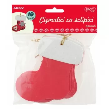 Accesorii craft - AD222 Cizmulici cu sclipici spuma DACO-1