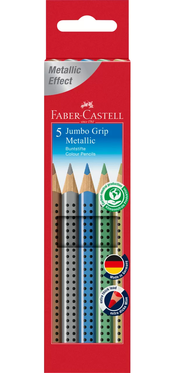 Creioane colorate 5 culori metalizate jumbo grip Faber-Castell-1-IMG-slider