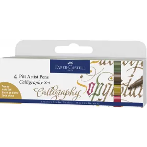 Pitt artist pen caligrafic set 4 buc color Faber-Castell-1-IMG-nav