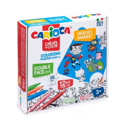 Set Puzzle + 12 carioci Heroes & Market CARIOCA-img