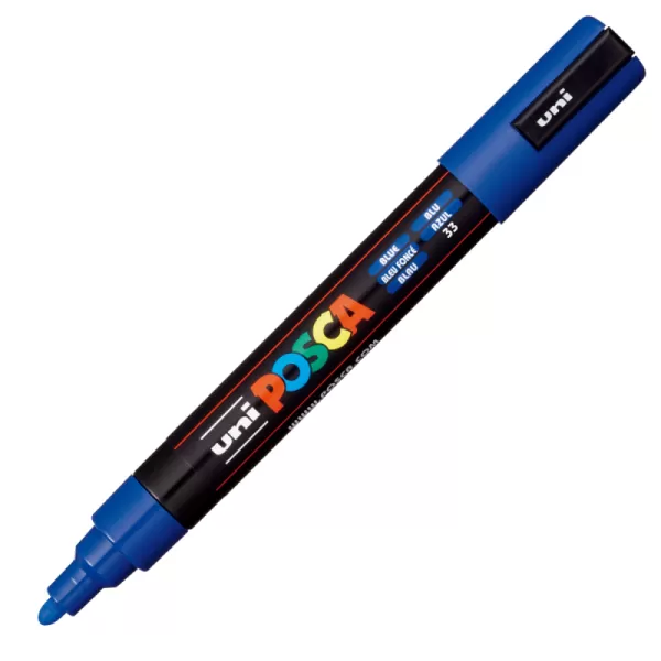 Posca marker UNI Albastru, varf mediu 1.8-2.5 mm PC-5M-2-IMG-slider