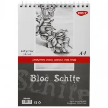 Bloc A6 hartie neagra 140g 30 file DACO BD614-1