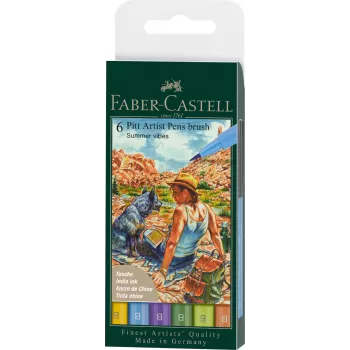 Pitt artist pen set 6 buc culori vara 2022 Faber-Castell-1